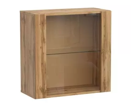 Шкаф-витрина Поинт (60, 30 см, Без подсветки, Закрытые, Светлое дерево, 60 см)