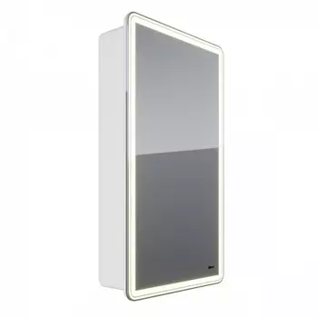 Шкаф зеркальный Lemark ELEMENT 45х80см 1 дв, петли справа, с подсветкой, с розеткой, Белый глянец