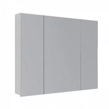 Шкаф зеркальный Lemark UNIVERSAL 100х80см 3-х дверный, цвет корпуса: Белый глянец