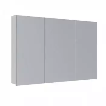 Шкаф зеркальный Lemark UNIVERSAL 120х80см 3-х дверный, цвет корпуса: Белый глянец