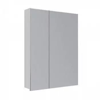 Шкаф зеркальный Lemark UNIVERSAL 60х80см 2-х дверный, цвет корпуса: Белый глянец