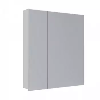Шкаф зеркальный Lemark UNIVERSAL 70х80см 2-х дверный, цвет корпуса: Белый глянец