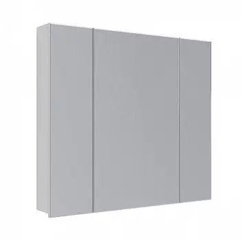 Шкаф зеркальный Lemark UNIVERSAL 90х80см 3-х дверный, цвет корпуса: Белый глянец