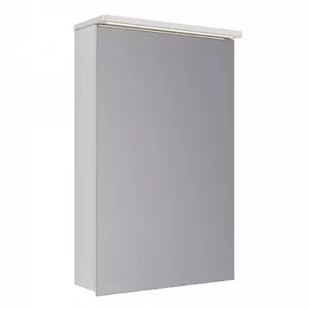 Шкаф зеркальный Lemark ZENON 50х80см 1 дв, петли слева, с козырьком-подсветкой, с розеткой, Белый гл