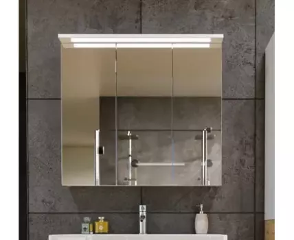 Шкаф зеркальный навесной КРИСТАЛЛ 75 Белый