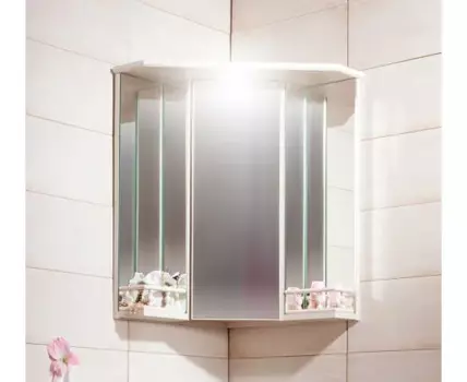 Шкаф зеркальный угловой КАНТРИ с балюстрадой