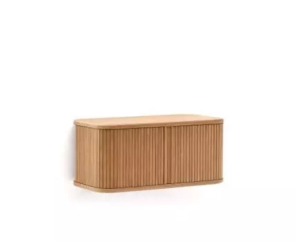 Шкафчик для ванной Mailen из ясеневого шпона в натуральной отделке, 90 x 45