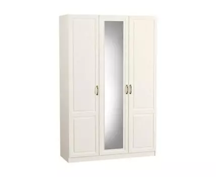 Шкафы Ливерпуль с зеркалом белый / ясень ваниль