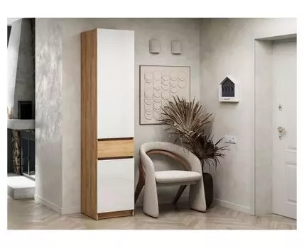 Шкафы Молд 500 дуб крафт золотой / глянец белый