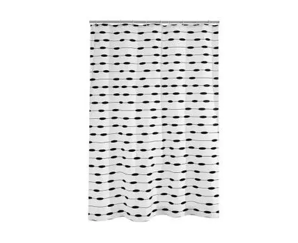 Штора для ванных комнат (черный, бежевый, 20)