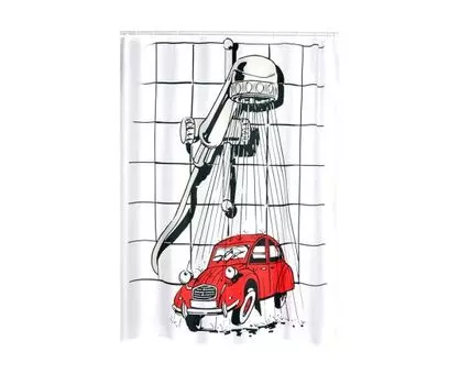 Штора для ванных комнат (Красный, 20)