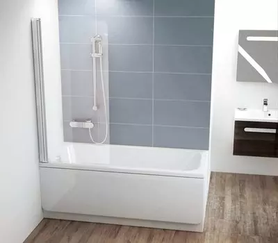 Шторка для ванны CVS1 80 белая левая Ravak