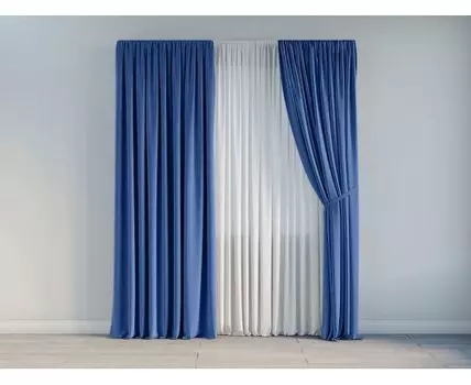 Шторы Марсель 5 (Классические, Синий)