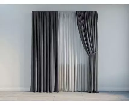 Шторы Римини 2 (Классические, Серый)