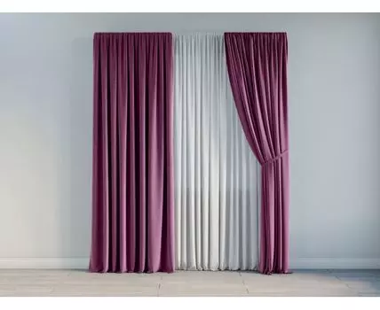 Шторы Римини 6 (Классические, Фиолетовый)