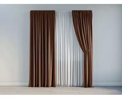 Шторы Римини 7 (Классические, Коричневый)
