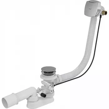 Сифон для гидромассажных ванн с напуском через перелив, металл, арт. A566-273133-57