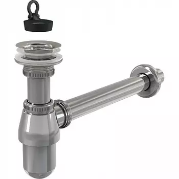 Сифон для умывальника 32, цельнометаллический, с водосливом 5/4", арт.A437