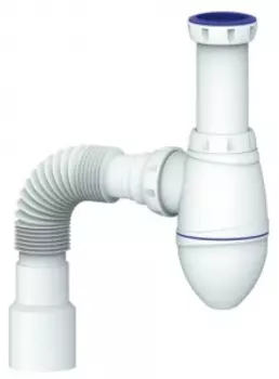 Сифон для умывальника 32 с пластмассовой peшeткой 63, арт. A420