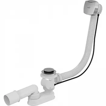 Сифон для ванны автомат комплект хромированный (длина 80 cм), арт. A51CR-80