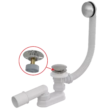 Сифон для ванны click/clack металл, арт.A504CKM-80