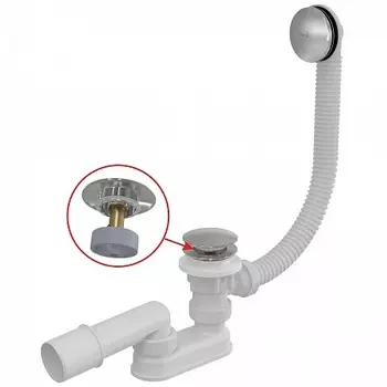 Сифон для ванны click/clack металл, арт.AG210135160 (аналог A504CKM)