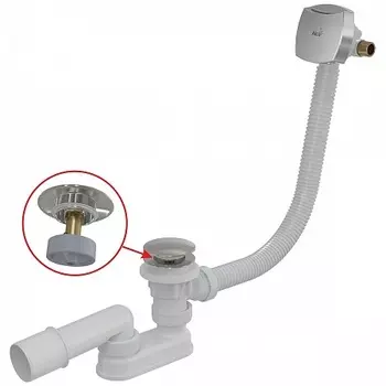 Сифон для ванны CLICK/CLACK с напуском воды через перелив, хром, арт.A508CKM-80