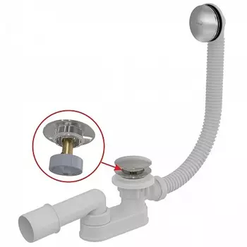 Сифон для ванны click/clak металл, арт.A507CKM-100