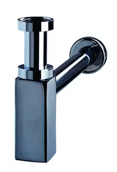 Сифон WIRQUIN CAREIS 1 x 32 мм без выпуска, отвод с декор розеткой, латунь в хроме