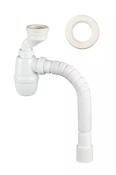 Сифон WIRQUIN для писсуара 1 х 40 мм с манжетами D40/46 мм и гибким соединением 40/50 мм