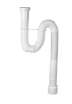 Сифон WIRQUIN гофрированный без выпуска 1 х 40/50 мм, L1200 мм с хомутом жёсткости