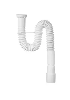 Сифон WIRQUIN гофрированный без выпуска 1 х 40/50 мм, L800 мм с хомутом жёсткости