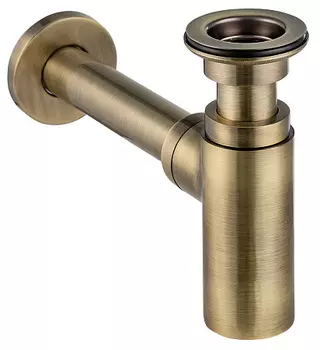 Сифон WIRQUIN “LINEIS” для раковины 1 * 32 с выпуском, латунь, бронзового цвета