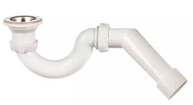 Сифон WIRQUIN S-образный 1 х 40 мм проточного типа с переходной трубой на 45 град. (40-40/50)