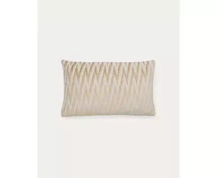 Sigato Чехол для подушки бежевый из вискозы и хлопка 50 x 30 см