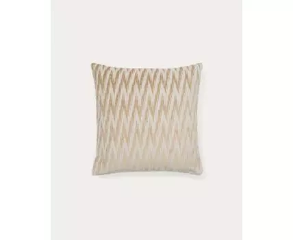 Sigato Чехол для подушки бежевый из вискозы и хлопка 45 x 45 см