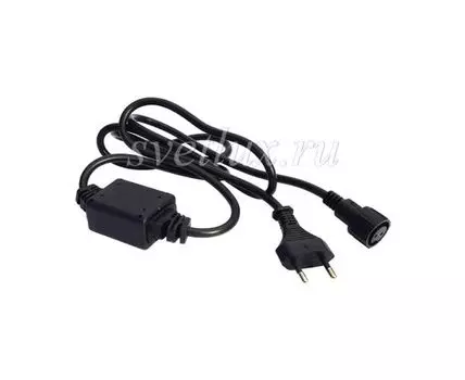 Силовой Провод 1,2м с Выпрямителем для Силиконовой Бахромы, Провод Черный ПВХ, IP65