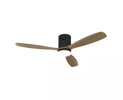 Siroco Потолочный вентилятор с освещением DIMABLE черный/орех