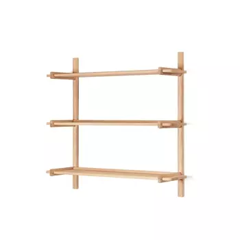 Sitra Модульная полка 3 шт из массива дуба с натуральной отделкой