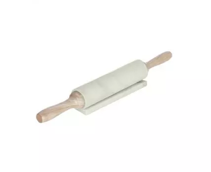 Скалка Aimil белый мрамор, дерево