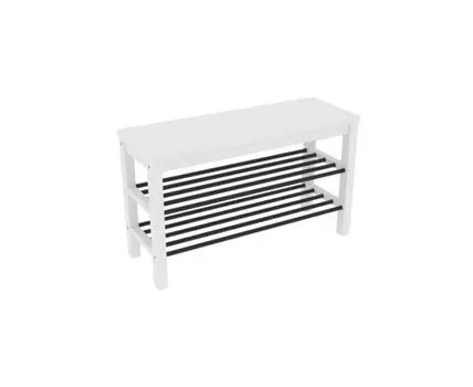 Скамья 85х50 Кантри для обуви белая