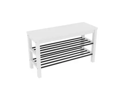 Скамья 85х50 Кантри для обуви белая