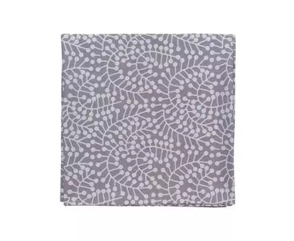 Скатерть из хлопка фиолетово-серого цвета с рисунком Спелая смородина (Фиолетовый, 180)