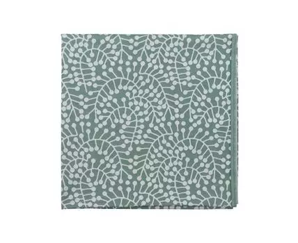 Скатерть из хлопка зеленого цвета с рисунком Спелая смородина (Зеленый, 180)