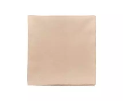 Скатерть жаккардовая бежевого цвета из хлопка с вышивкой Essential (Бежевый, 180)