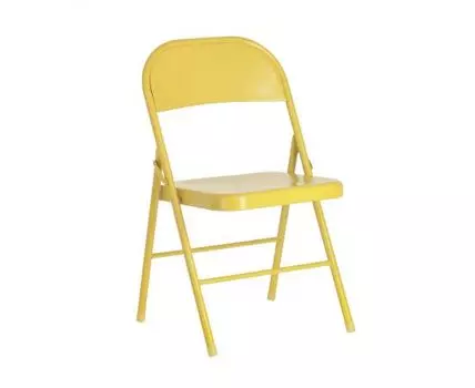 Складное кресло Aidana горчичное металлическое