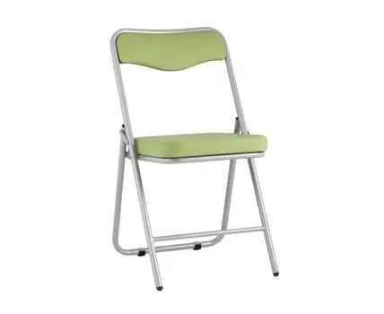 Складной стул Джонни экокожа салатовый каркас металлик