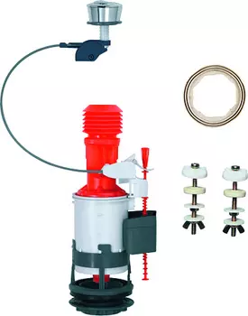 Сливной механизм WIRQUIN MW2 с двумя режимами слива и с гофрированным переливом