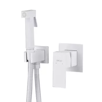 Смеситель ABBER Daheim AF8225W с гигиеническим душем, белый матовый