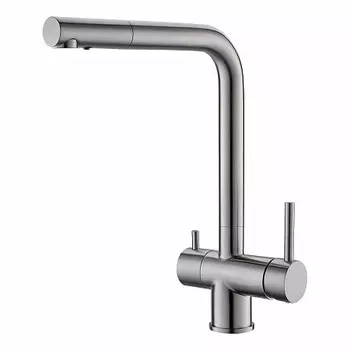 Смеситель для кухни Alveus Aquila Sat сатинированная сталь